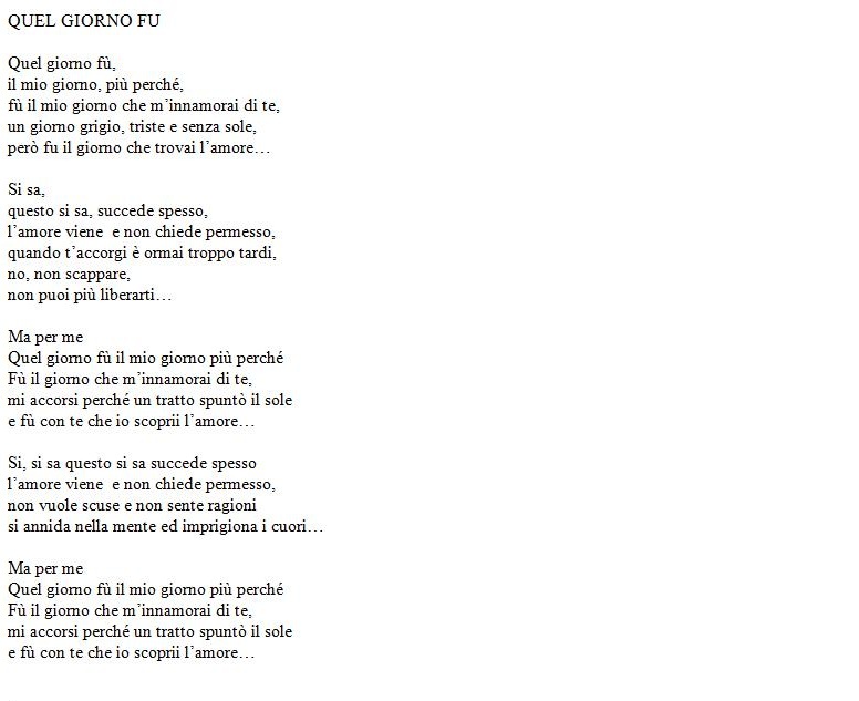 Quel Giorno Fu